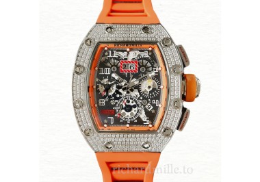 Richard Mille RM011 Men Mechanical Transparent Dial Rubber Band