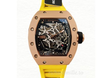 Richard Mille RM35 Mechanical Men Watch Skeleton Dial Rubber Band