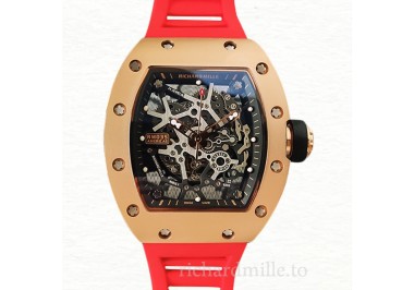 Richard Mille RM35 Mechanical Men Rubber Band Skeleton Dial Watch