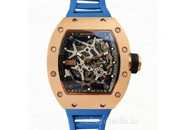 Richard Mille RM35 Men Mechanical Watch Skeleton Dial Rubber Band