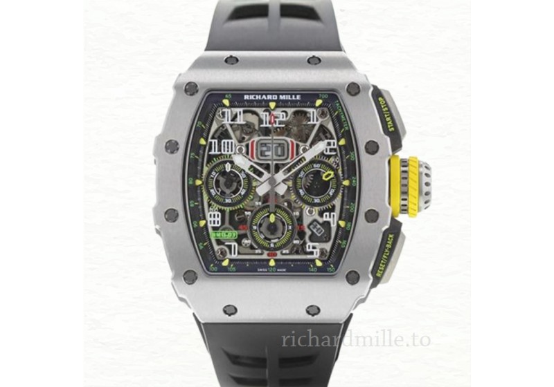 Richard Mille RM 11 03 Rubber Band Transparent Dial Men s Watch Grey