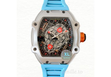 Richard Mille RM27-04 Men Mechanical Transparent Dial Rubber Band Watch