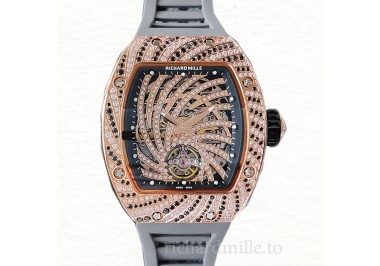 Richard Mille RM51-02 Mechanical Ladies Diamond Bezel Watch Diamond Paved Dial