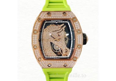 Richard Mille RM52-02 Mechanical Men Watch Rubber Band Diamond Bezel