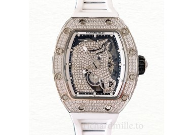 Richard Mille RM52-02 Men Mechanical Watch Diamond Bezel