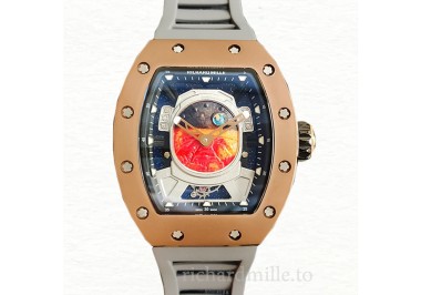 Richard Mille RM52-05 Men Mechanical Watch Mars Earth Dial Rubber Band