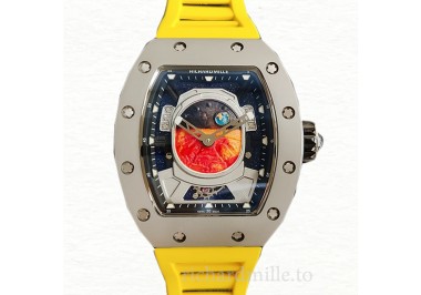 Richard Mille RM52-05 Men Mechanical Rubber Band Mars Earth Dial Watch