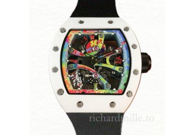 Richard Mille RM68-01 Hand Wind Men Transparent Dial Ceramics Bezel Watch