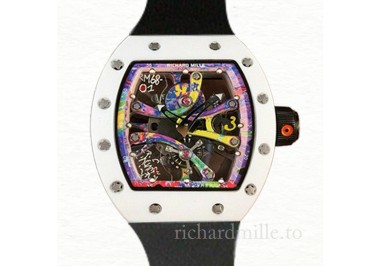 Richard Mille RM68-01 Hand Wind Men Ceramics Bezel Rubber Band Transparent Dial