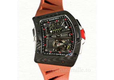 Richard Mille RM70-01 Mechanical Men Rubber Band Carbon Fiber Dark Grey Dial