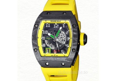 Richard Mille RM 005 Men Automatic Carbon Fiber Transparent Dial Rubber Band