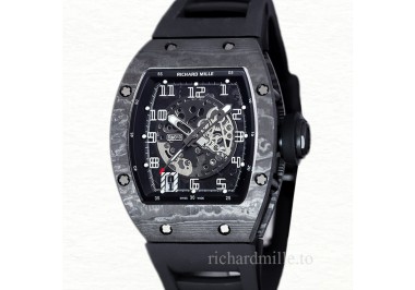 Richard Mille RM 010 Men Automatic Carbon Fiber Rubber Band