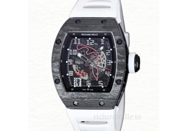 Richard Mille RM 010 Automatic Men Watch Rubber Band Transparent Dial