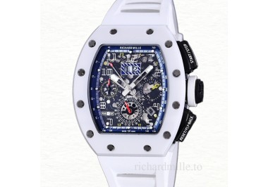 Richard Mille RM 011 Men Automatic Rubber Band Acrylic Transparent Dial