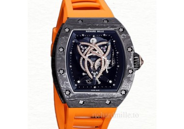 Richard Mille RM 019 Men Automatic Carbon Fiber Rubber Band Transparent Dial