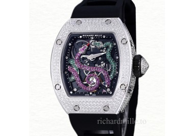 Richard Mille RM 026 Unisex Automatic Rubber Band Watch Stainless Steel