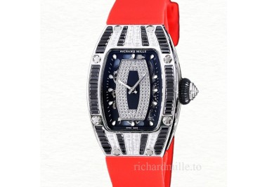 Richard Mille RM 07-01 Ladies Automatic Watch Black With Diamonds Dial