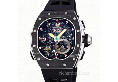 Richard Mille RM 62-01 Automatic Men Rubber Band Carbon Fiber Transparent Dial