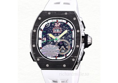 Richard Mille RM 62-01 Men Automatic Transparent Dial Carbon Fiber Rubber Band