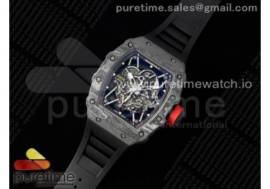 RM035-02 Real NTPT ZF 1:1 Best Edition Skeleton Dial on Black Rubber Strap NH05A V4