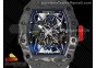 RM035-02 Real NTPT ZF 1:1 Best Edition Skeleton Dial on White Rubber Strap NH05A V4