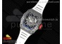 RM035-02 Real NTPT ZF 1:1 Best Edition Skeleton Dial on White Rubber Strap NH05A V4