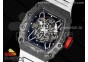 RM035-02 Real NTPT ZF 1:1 Best Edition Skeleton Dial on White Rubber Strap NH05A V4