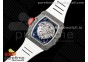 RM035-02 Real NTPT ZF 1:1 Best Edition Skeleton Dial on White Rubber Strap NH05A V4