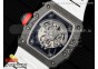 RM035-02 Real NTPT ZF 1:1 Best Edition Skeleton Dial on White Rubber Strap NH05A V4