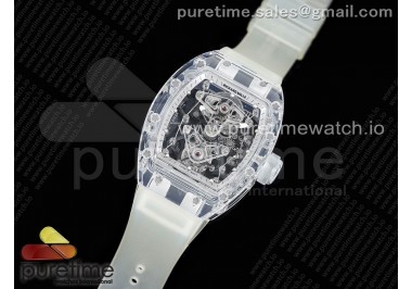 RM056-02 Transparent Tourbillon EURF Best Edition Skeleton Dial on Rubber Strap V2