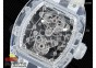 RM056-02 Transparent Tourbillon EURF Best Edition Skeleton Dial on Rubber Strap V2