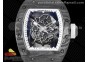 RM055 Real NTPT ZF 1:1 Best Edition Skeleton White Dial on Black Rubber Strap NH05A V3