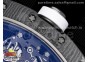 RM055 Real NTPT ZF 1:1 Best Edition Skeleton White Dial on Black Rubber Strap NH05A V3