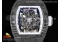 RM055 Real NTPT ZF 1:1 Best Edition Skeleton White Dial on White Rubber Strap NH05A V3