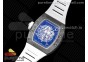 RM055 Real NTPT ZF 1:1 Best Edition Skeleton White Dial on White Rubber Strap NH05A V3