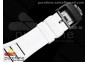 RM055 Real NTPT ZF 1:1 Best Edition Skeleton White Dial on White Rubber Strap NH05A V3