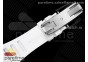 RM055 Real NTPT ZF 1:1 Best Edition Skeleton White Dial on White Rubber Strap NH05A V3