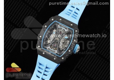 RM 53-01 Real Tourbillon Pablo Mac Donough 3KF Best Edition on Blue Rubber Strap