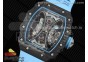 RM 53-01 Real Tourbillon Pablo Mac Donough 3KF Best Edition on Blue Rubber Strap