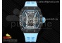 RM 53-01 Real Tourbillon Pablo Mac Donough 3KF Best Edition on Blue Rubber Strap