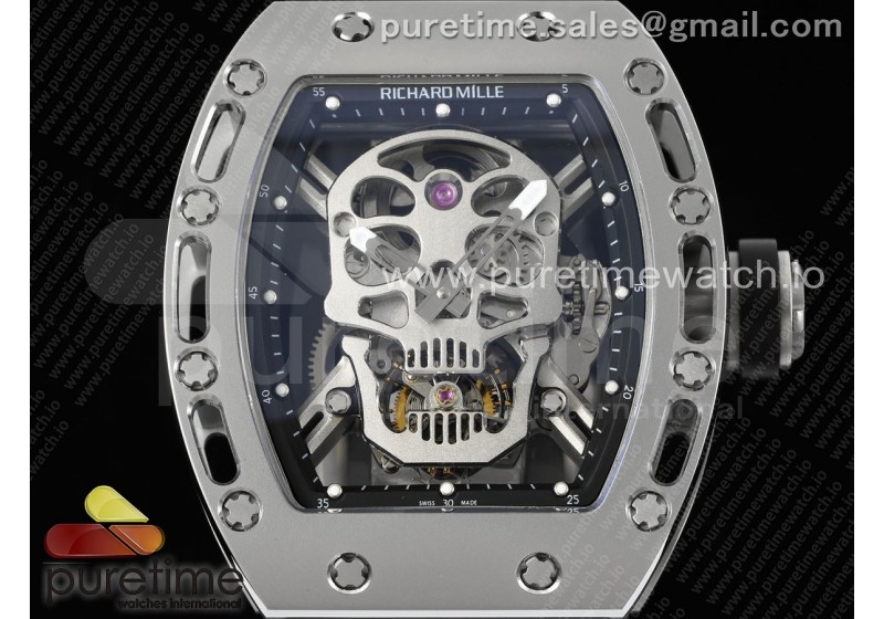 RM052 Skull Titanium Real Tourbillon 3KF 1 1 Best Edition Skull