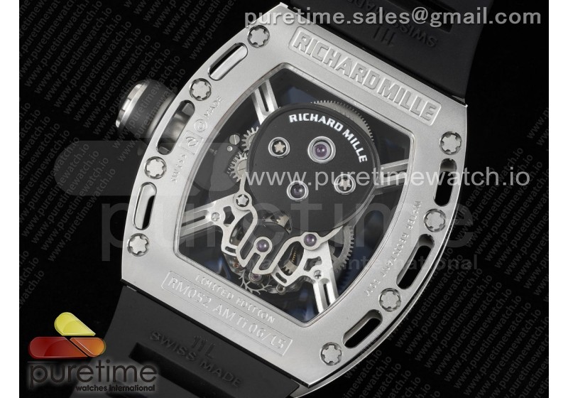 RM052 Skull Titanium Real Tourbillon 3KF 1 1 Best Edition Skull