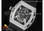 RM052 Skull Titanium Real Tourbillon 3KF 1:1 Best Edition Skull Dial on Black Rubber Strap