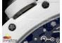 RM055 Ti White Ceramic ZF 1:1 Best Edition Skeleton Dial on White Rubber Strap NH05A V2