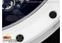 RM055 Ti White Ceramic ZF 1:1 Best Edition Skeleton Dial on White Rubber Strap NH05A V2