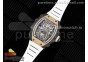 RM21-01 RG Tourbillon RMF Best Edition Skeleton Dial on White Rubber Strap