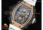 RM21-01 RG Tourbillon RMF Best Edition Skeleton Dial on White Rubber Strap