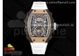 RM21-01 RG Tourbillon RMF Best Edition Skeleton Dial on White Rubber Strap