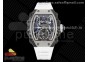 RM21-01 SS Tourbillon RMF Best Edition Skeleton Dial on White Rubber Strap