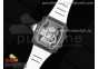 RM21-01 SS Tourbillon RMF Best Edition Skeleton Dial on White Rubber Strap